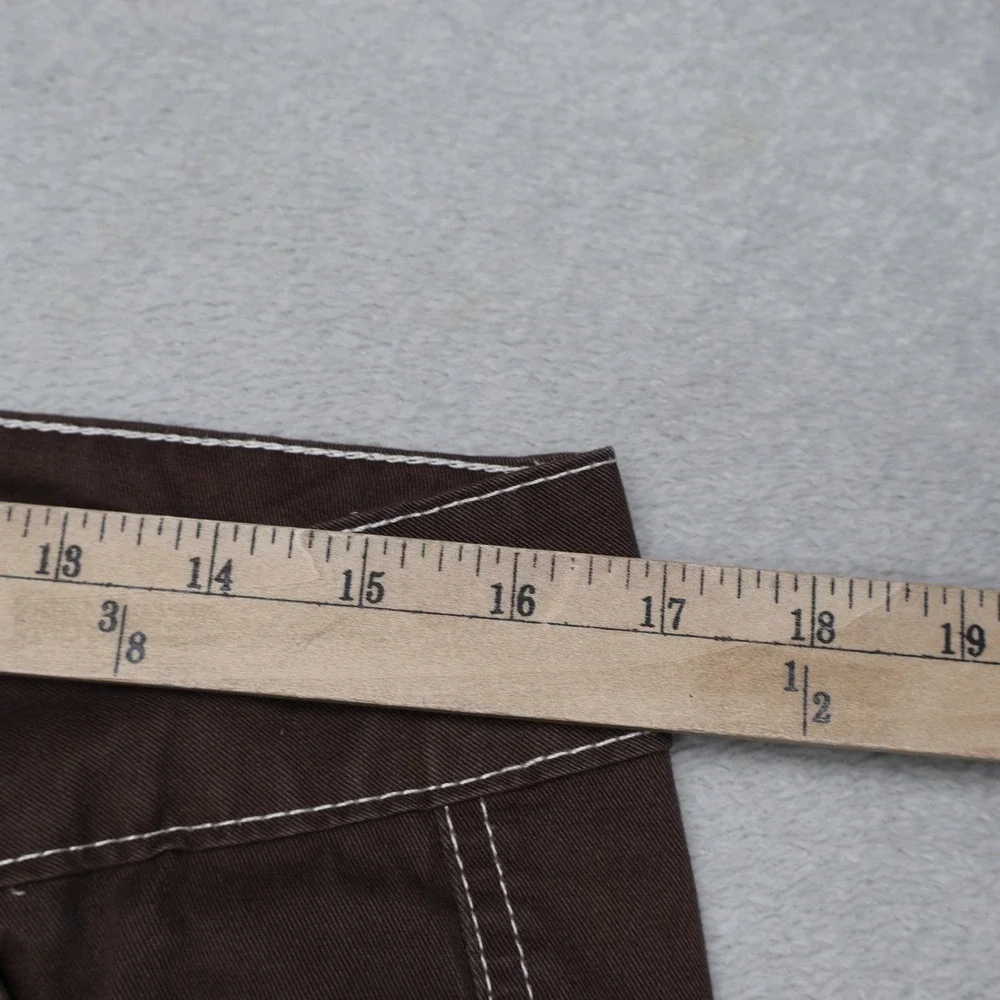 True Religion Shorts‎ Mens 32 Brown Cargo Contrast Stitch Casual Summer 30x14